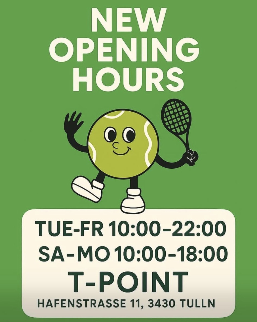 Gastro "T-Point" ab sofort mit neuen Öffnungszeiten