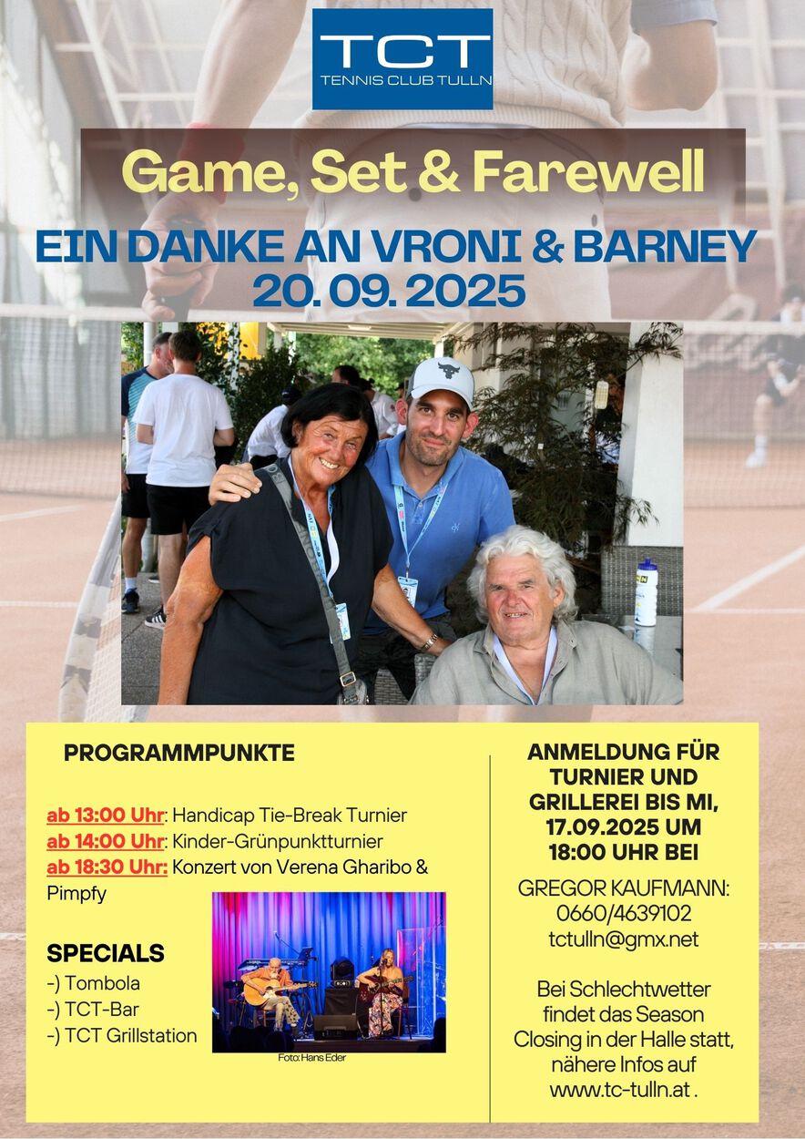 Season Closing 2025 - Time to say THANK YOU BARNEY & VRONI